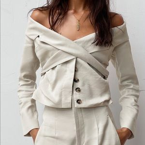 Zara fitted blazer top